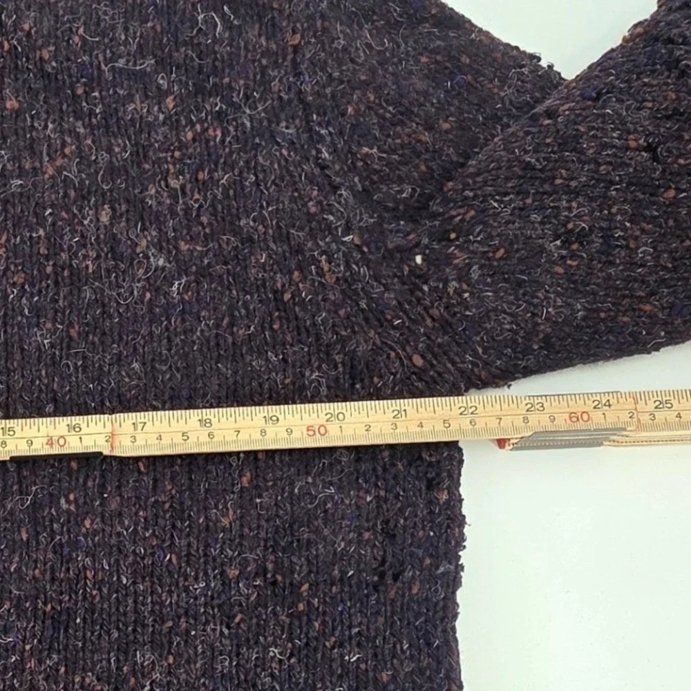 VINTAGE 80S BANANA REPUBLIC THRASHED WOOL SWEATER SIZE XL BLUE MILL VALLEY HOLES